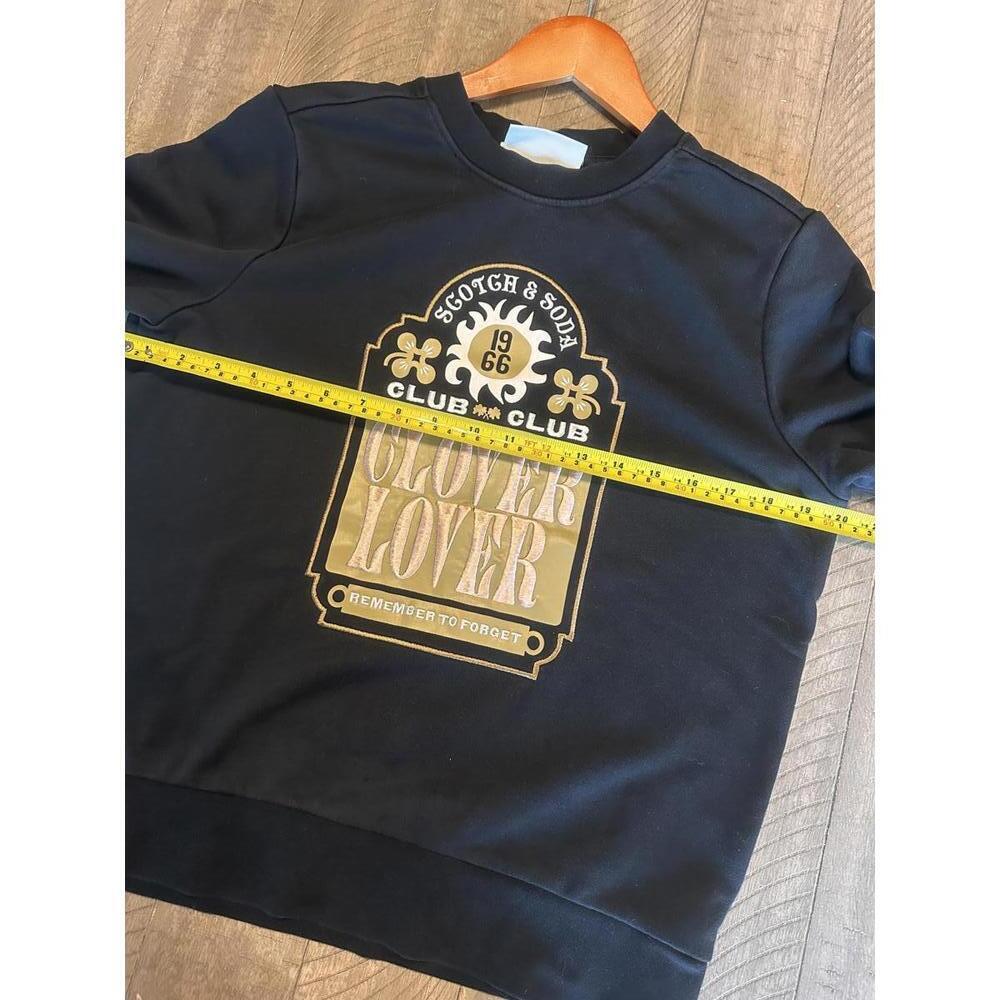 Scotch & Soda Embroidered Clover Lover Organic Cotton Graphic Sweatshirt Small - Picture 9 of 11